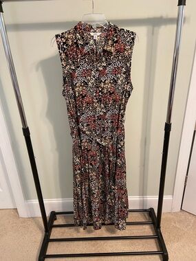 Sleeveless Floral Print Maxi Dress